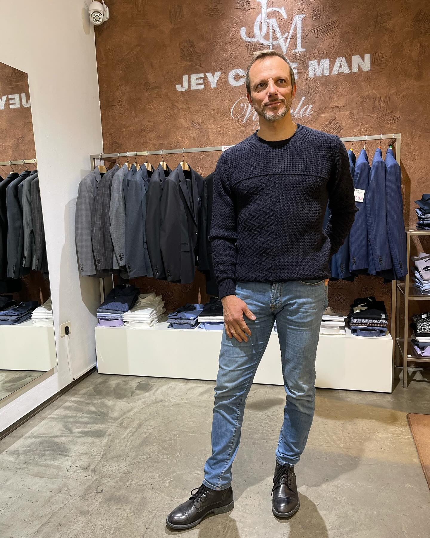Maglia g Collo blu lavorata  ultime taglie  METÀ PREZZO  Ind