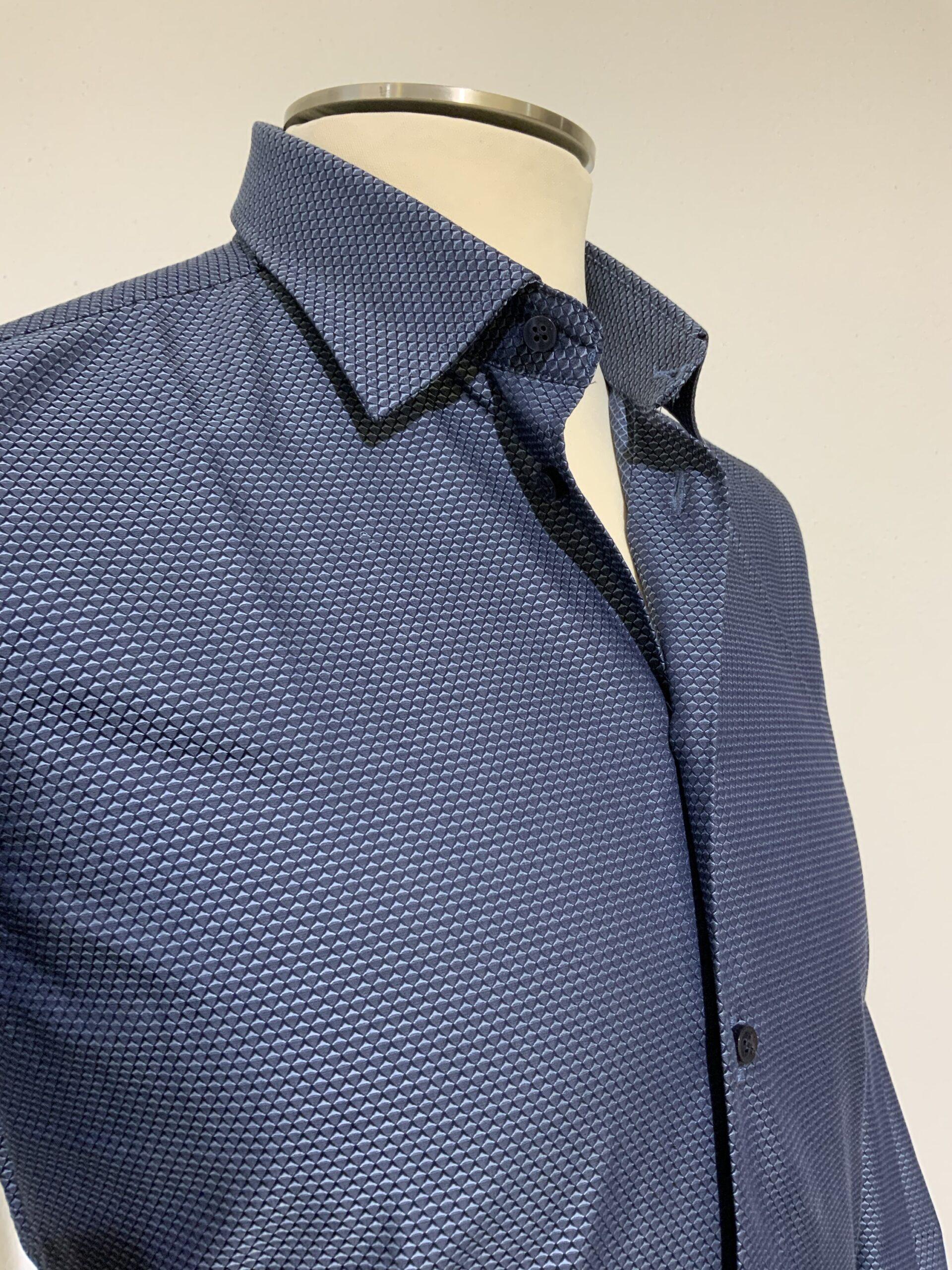 Camicia uomo microfantasia in