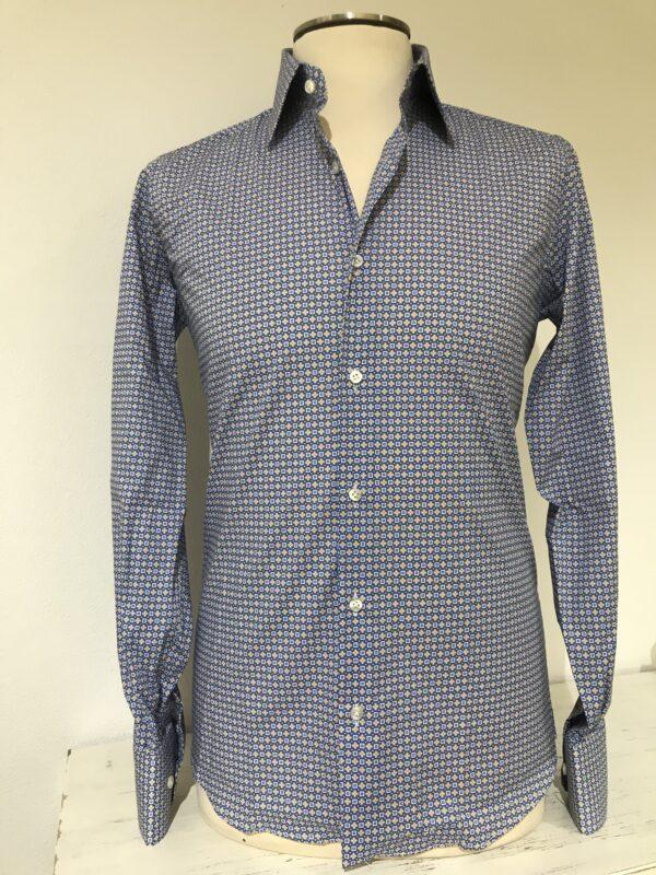Camicia uomo microfantasia slim Fit