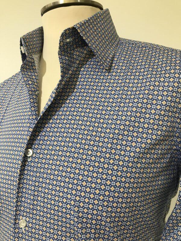 Camicia uomo microfantasia slim Fit - immagine 2