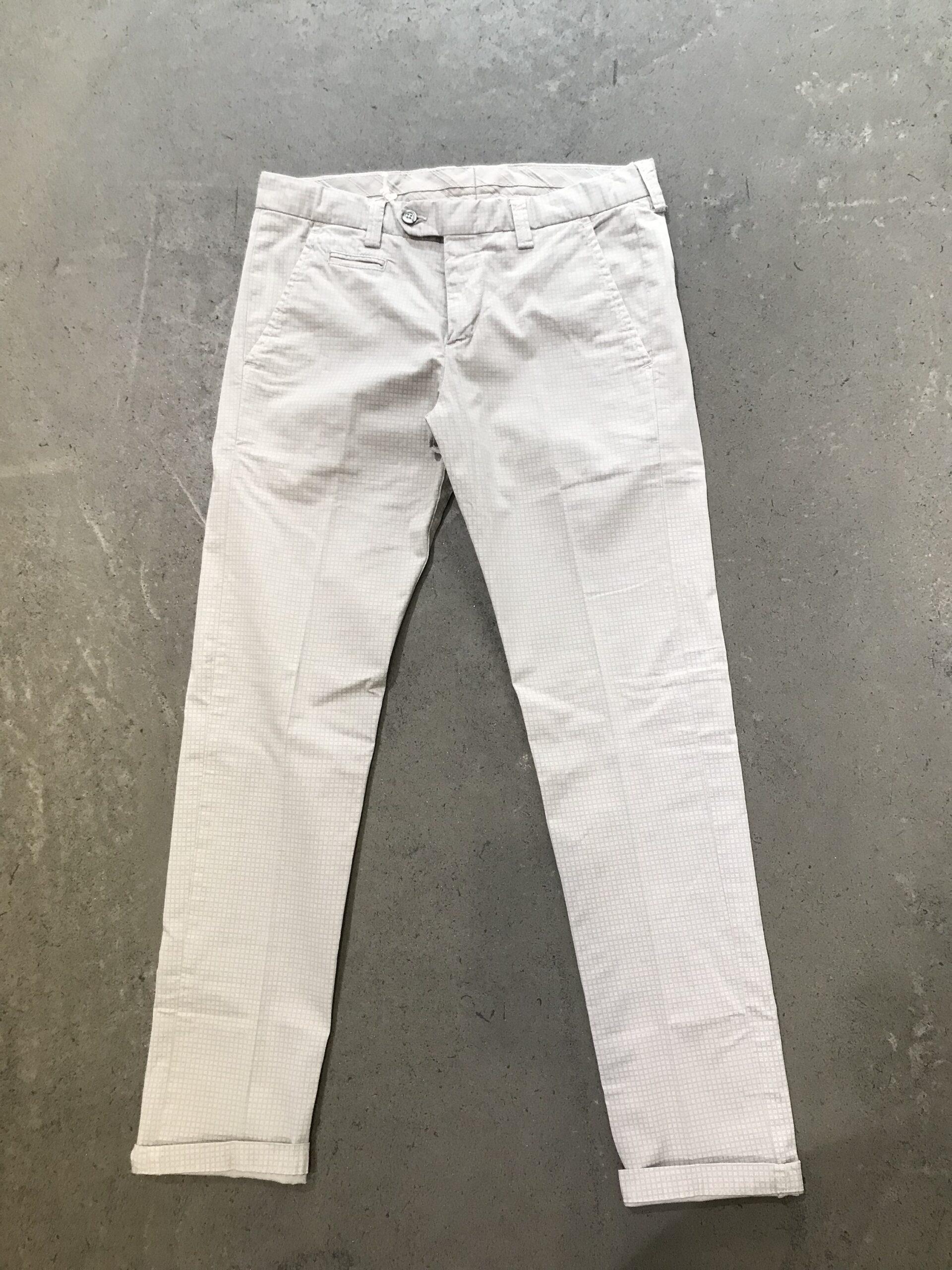 Pantalone uomo in cotone microfantasia 0