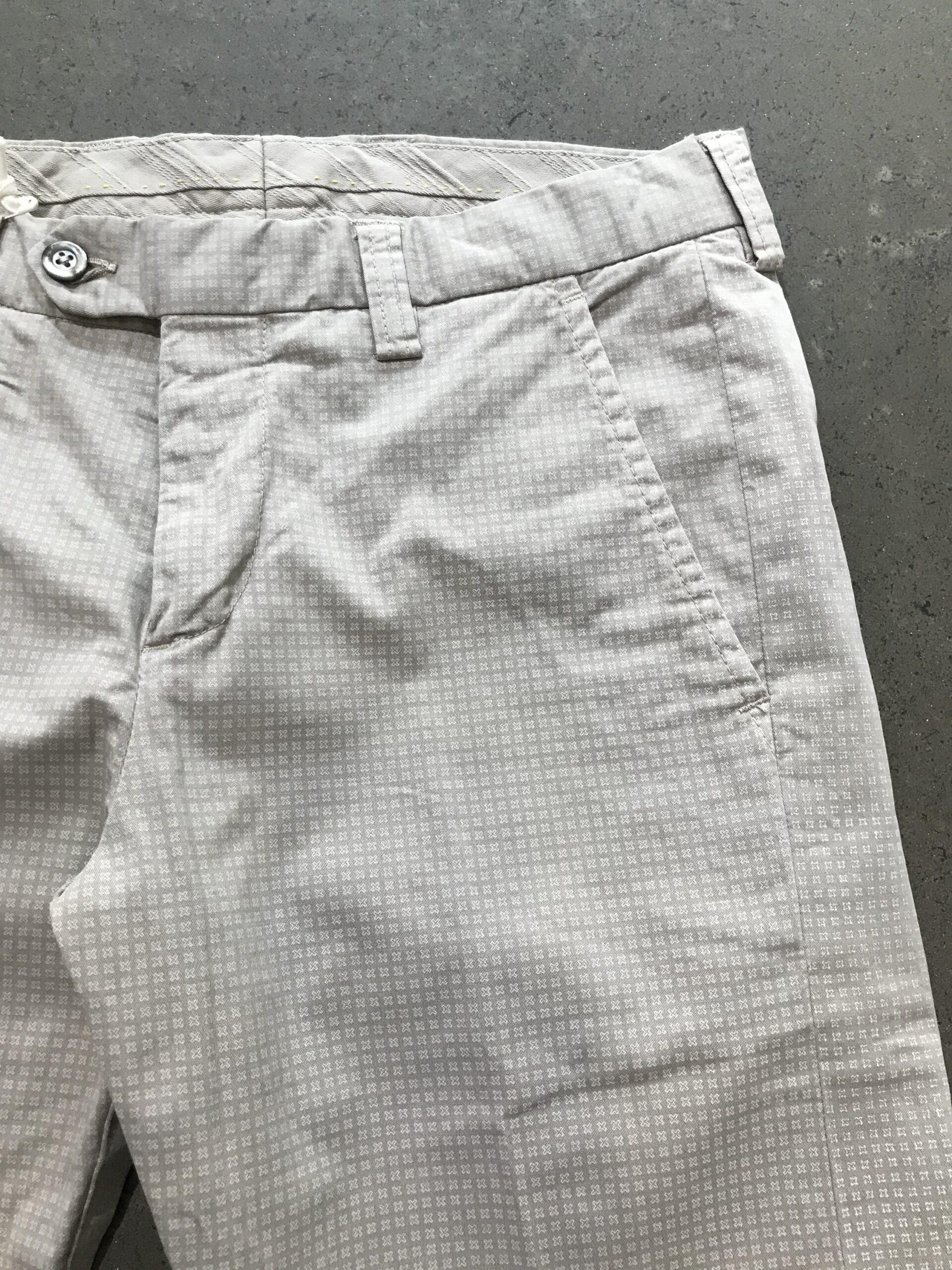 Pantalone uomo in cotone microfantasia 2
