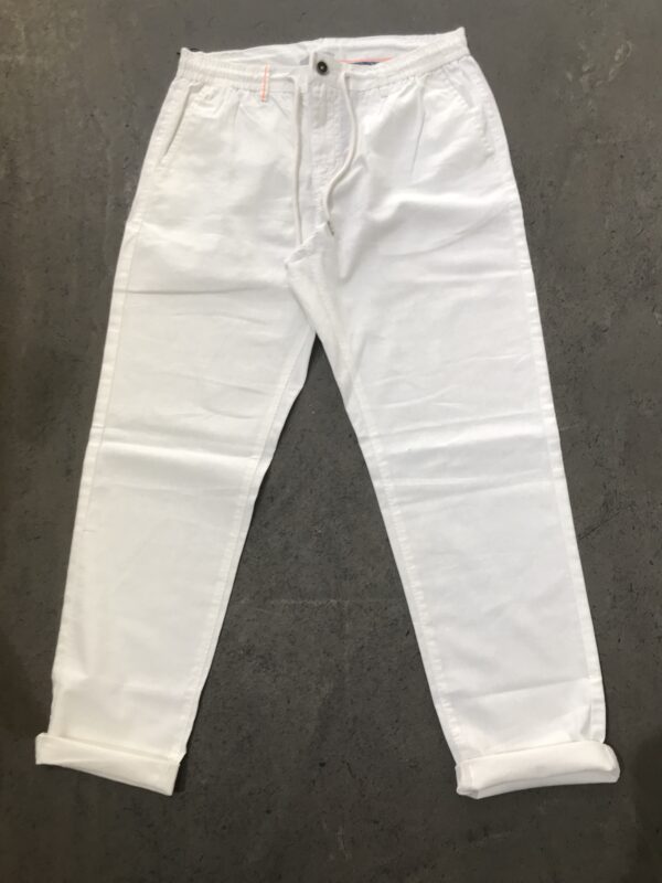 Pantaloni uomo misto cotone e lino