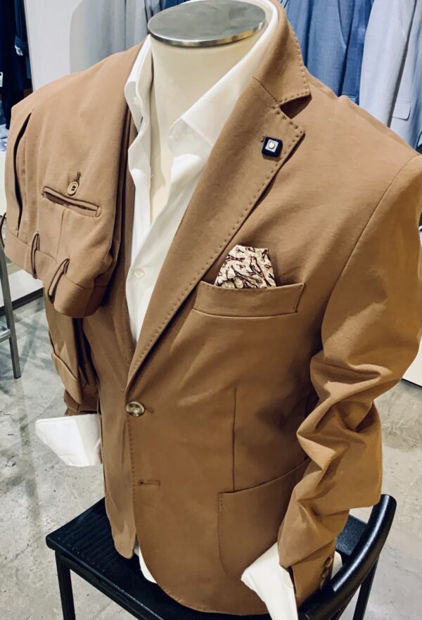 Giacca uomo elegante in tessuto punto milano Exibit - immagine 3