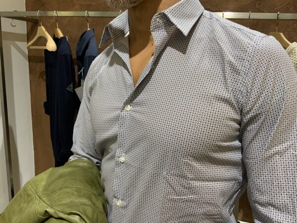 Camicia uomo fantasy cotone slim fit Di Biasi - immagine 2