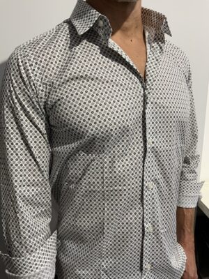 Camicia uomo cotone fantasy slim fit Di Biasi