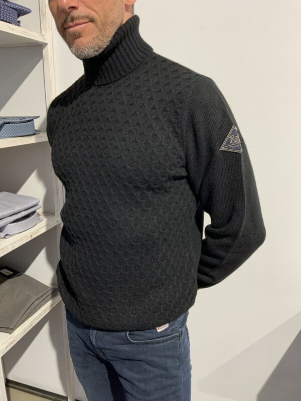 Maglia uomo dolcevita lavorata sul davanti Roy Roger’s - immagine 4
