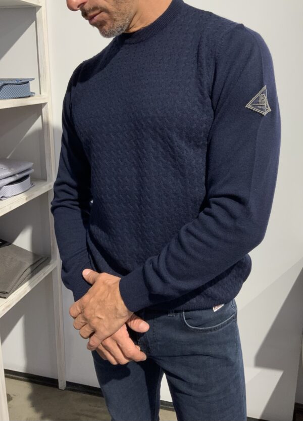 Maglia uomo girocollo lavorato sul davanti Roy Roger’s