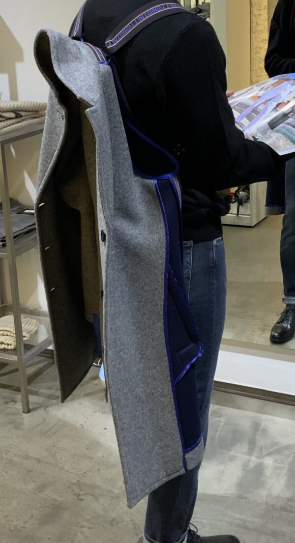Coat cappotto uomo monopetto neoprene Distretto - immagine 4