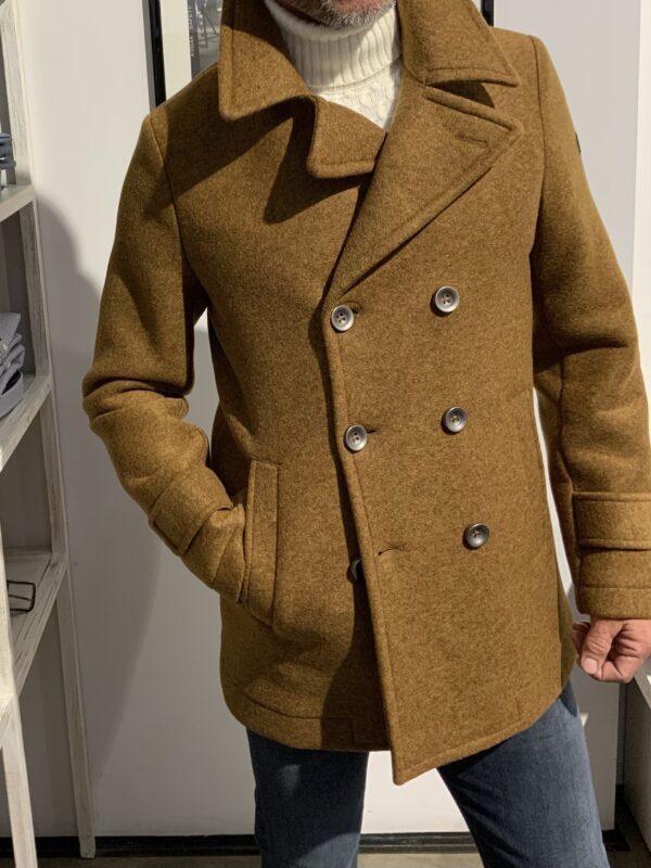 Peacoat uomo doppiopetto tipo lana cotta Distretto - immagine 2
