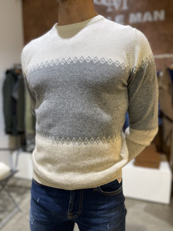 Maglia uomo girocollo fantasia Piero Giachi - immagine 2