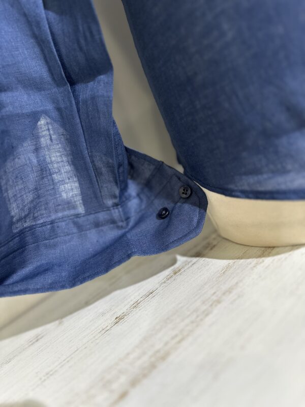Camicia uomo lino Di Biasi blu - immagine 2