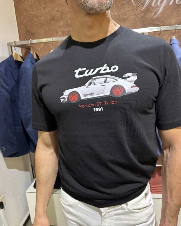 T-shirt uomo con stampa CHT22 nera