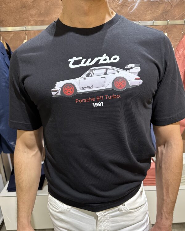 T-shirt uomo con stampa CHT22 nera - immagine 2