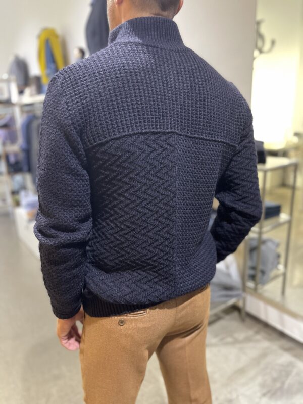 Cardigan uomo blu Distretto - immagine 3