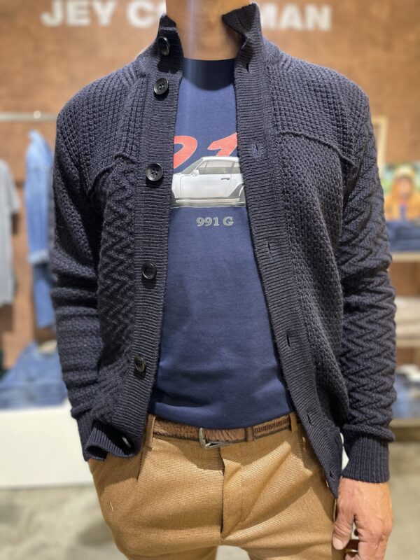 Cardigan uomo blu Distretto - immagine 4