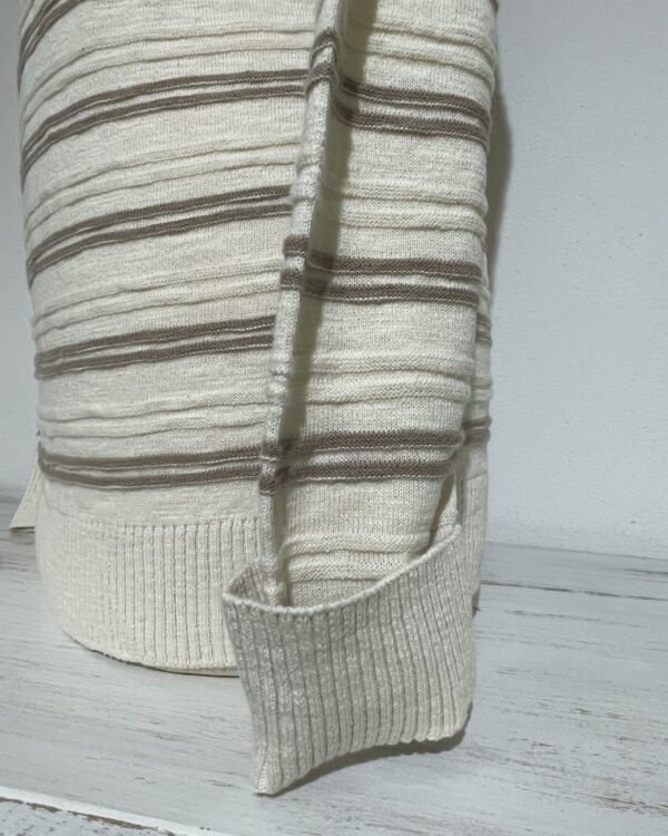 Maglia uomo girocollo in cotone Piero Giachi righe beige - immagine 4