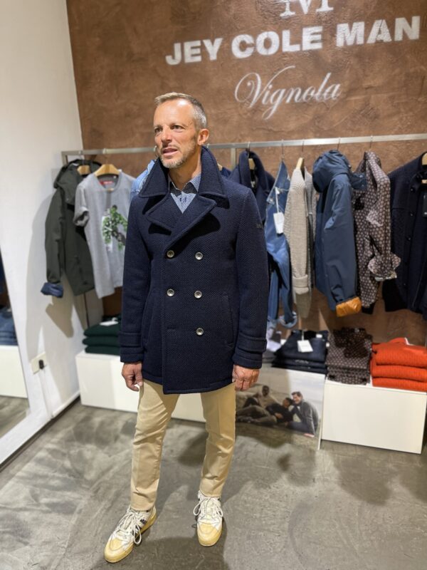 Peacoat uomo doppiopetto blu Distretto - immagine 5