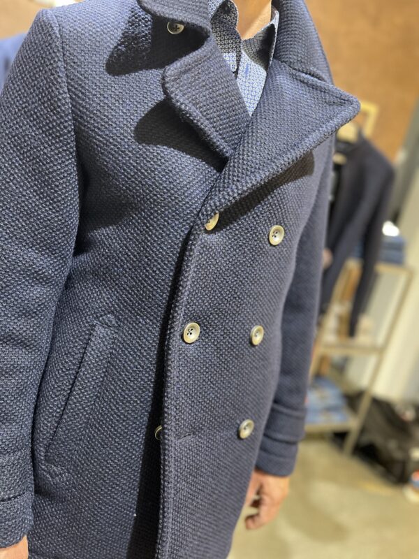 Peacoat uomo doppiopetto blu Distretto - immagine 3