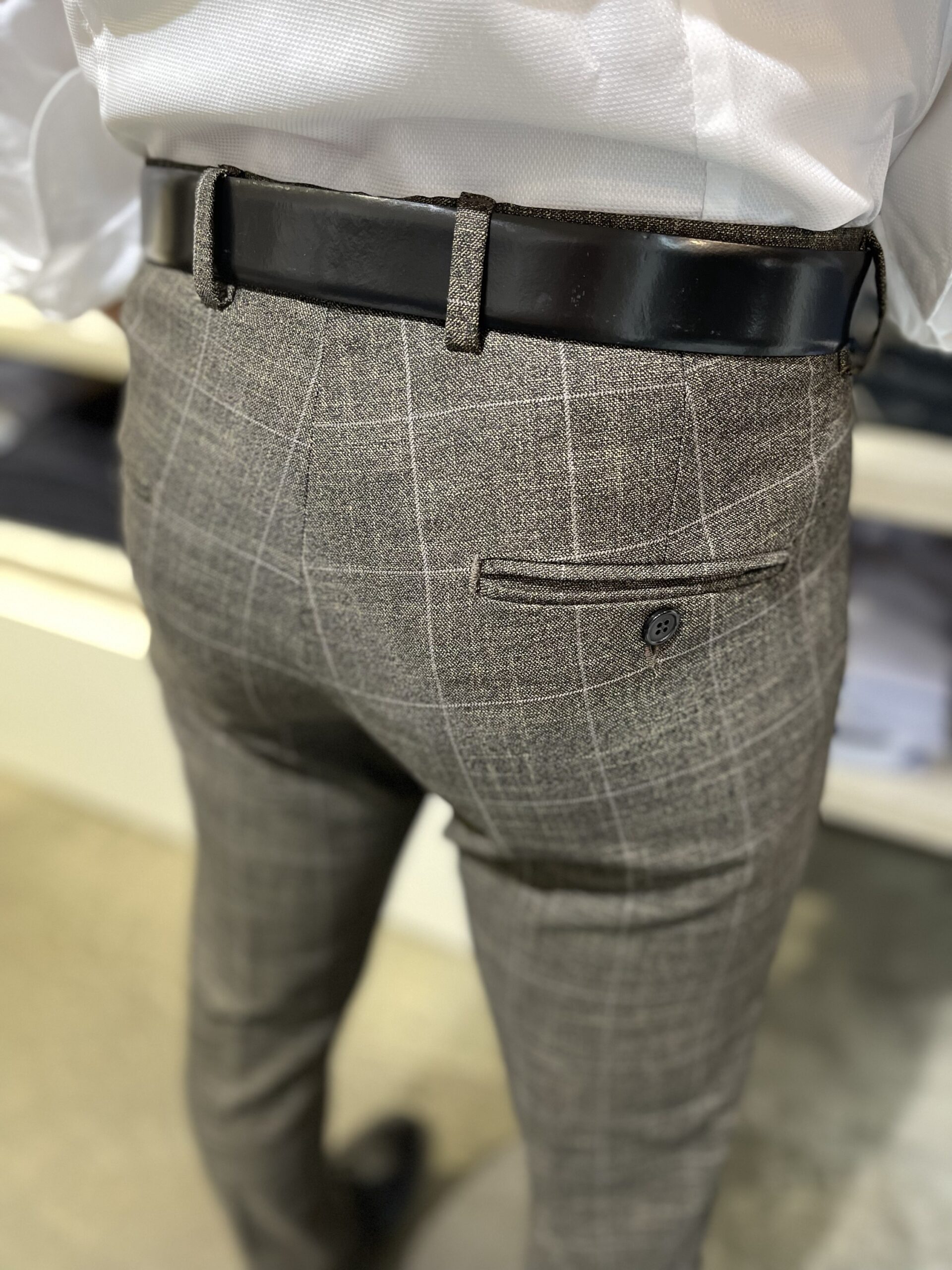 Pantalone uomo , misto viscosa ,con pinces ,fantasia,Exibit 2