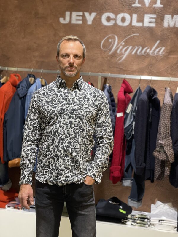 Camicia uomo cotone  fantasia slim fit Di Biasi