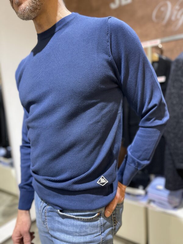 Maglia uomo blu girocollo Roy Roger’s - immagine 2
