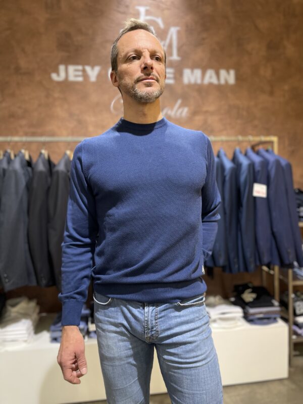 Maglia uomo blu girocollo Roy Roger’s