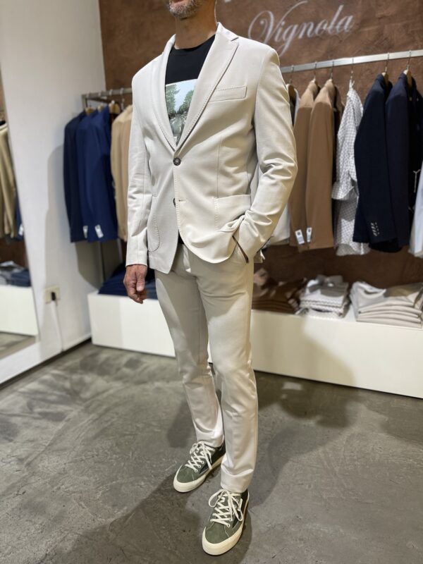 Giacca uomo elegante tessuto punto milano Exibit - immagine 2