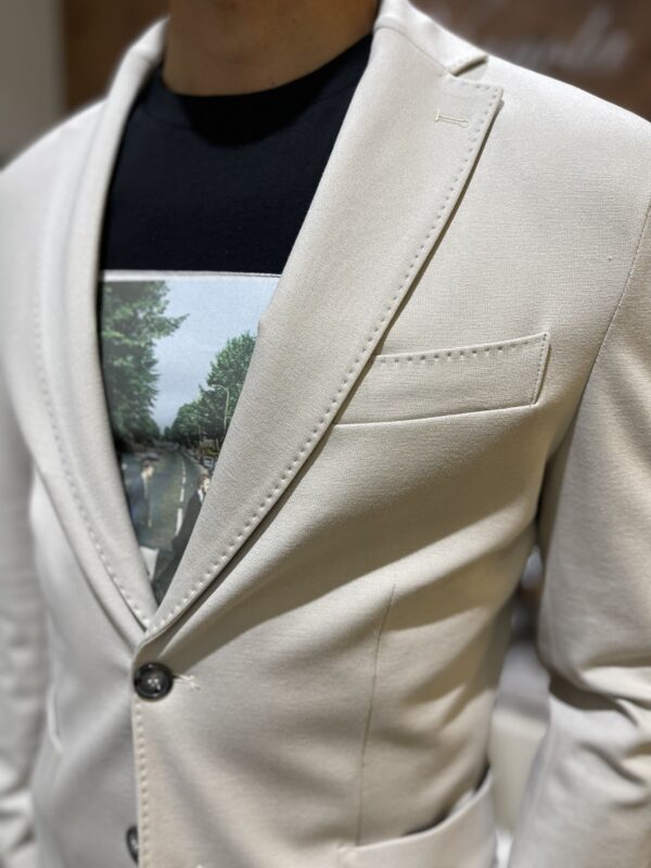 Giacca uomo elegante tessuto punto milano Exibit - immagine 3