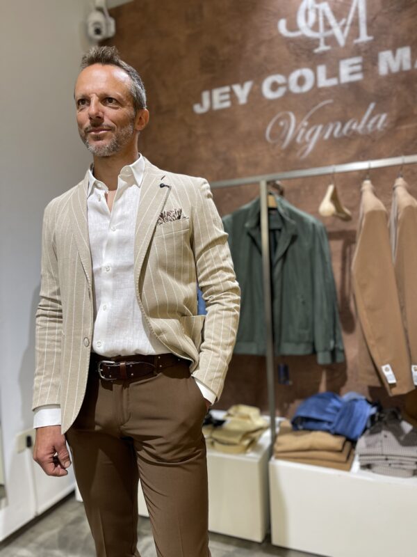 Giacca uomo elegante a righe Piero Giachi - immagine 4
