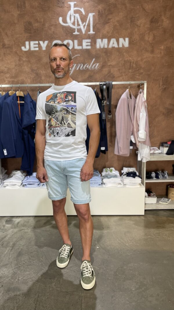 T-shirt uomo estiva con stampa CHT22 - immagine 3