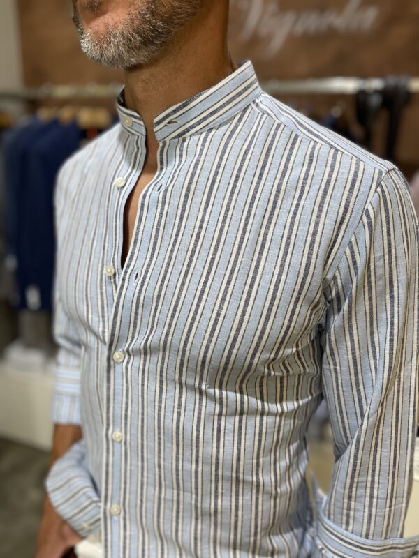 Camicia uomo estiva lino Luca Argentieri - immagine 2