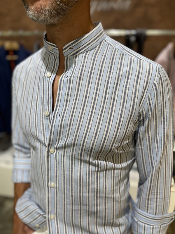 Camicia uomo estiva lino Luca Argentieri - immagine 3
