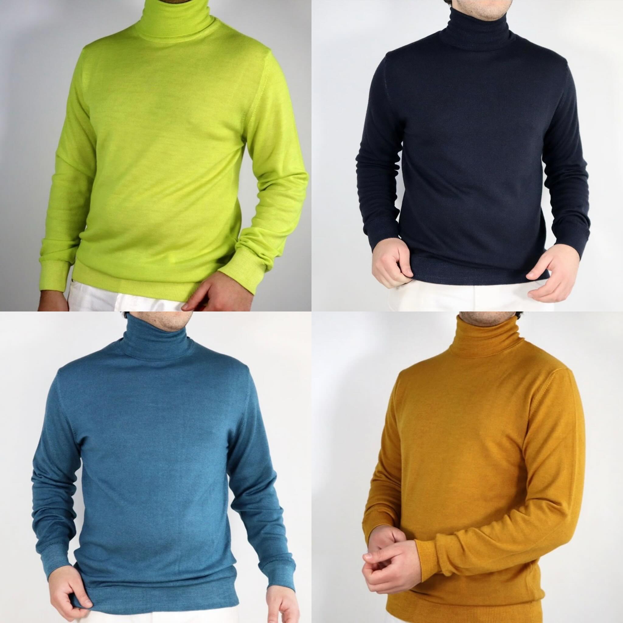 Ultime taglie maglie dolcevita 100 lana merinos Colori splen